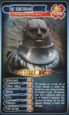 2008 Top Trumps Doctor Who 45 Years of Time Travel #NNO The Sontarans Front