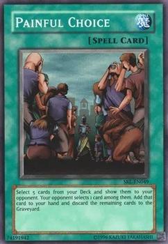 2002 Yu-Gi-Oh! Spell Ruler Worldwide English #SRL-EN049 Painful Choice Front
