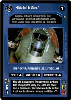 2001 Decipher Star Wars CCG Reflections II #NNO Boba Fett in Slave I Front