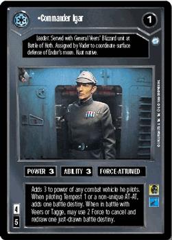 2001 Decipher Star Wars CCG Reflections II #NNO Commander Igar Front