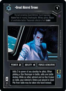 2001 Decipher Star Wars CCG Reflections II #NNO Grand Admiral Thrawn Front