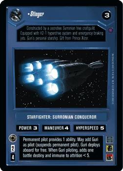 2001 Decipher Star Wars CCG Reflections II #NNO Stinger Front