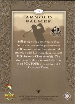 2005 SP Signature Golf #3 Arnold Palmer Back