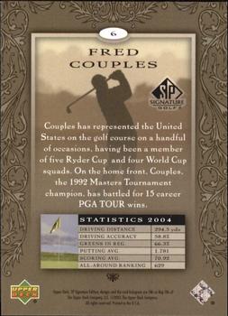 2005 SP Signature Golf #6 Fred Couples Back
