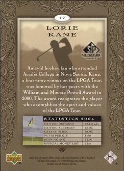 2005 SP Signature Golf #17 Lorie Kane Back