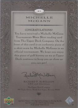 2005 SP Signature Golf #41 Michelle McGann Back