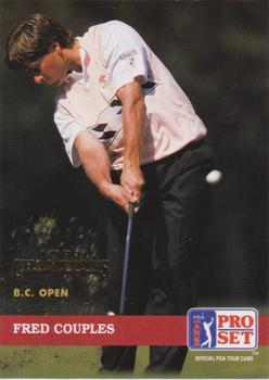 1992 Pro Set PGA Tour - 1991 Champions #1 Fred Couples Front