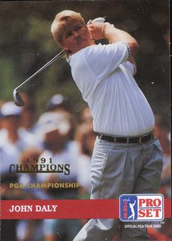 1992 Pro Set PGA Tour - 1991 Champions #10 John Daly Front