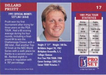 1992 Pro Set PGA Tour - 1991 Champions #17 Dillard Pruitt Back