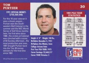 1992 Pro Set PGA Tour - 1991 Champions #30 Tom Purtzer Back