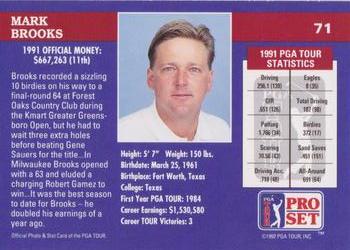 1992 Pro Set PGA Tour - 1991 Champions #71 Mark Brooks Back