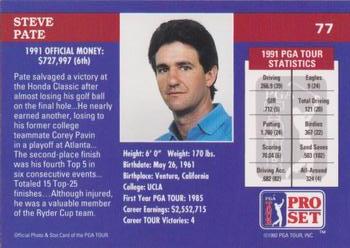 1992 Pro Set PGA Tour - 1991 Champions #77 Steve Pate Back