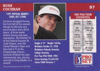 1992 Pro Set PGA Tour - 1991 Champions #97 Russ Cochran Back