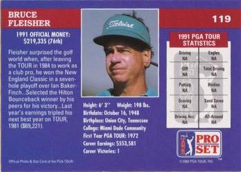 1992 Pro Set PGA Tour - 1991 Champions #119 Bruce Fleisher Back