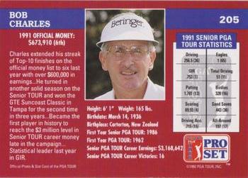 1992 Pro Set PGA Tour - 1991 Champions #205 Bob Charles Back