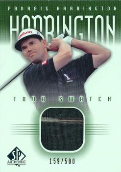 2001 SP Authentic - Tour Swatch Green #PH-TS Padraig Harrington Front