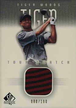 2001 SP Authentic - Tour Swatch Silver #TW-TS Tiger Woods Front