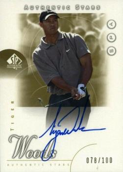 2001 SP Authentic - Gold #45 Tiger Woods Front