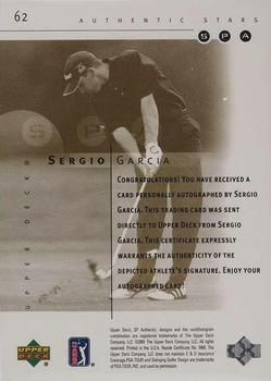 2001 SP Authentic - Gold #62 Sergio Garcia Back