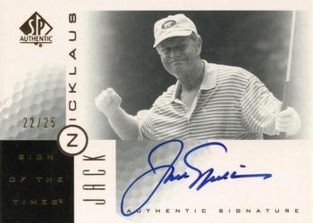 2001 SP Authentic - Sign of the Times Gold #JN Jack Nicklaus Front