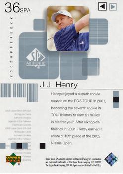 2002 SP Authentic - Extra Limited #36 J.J. Henry Back