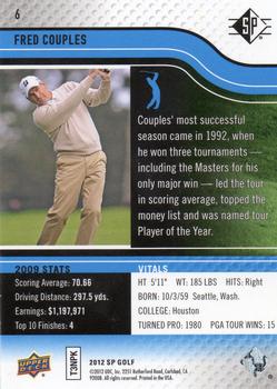 2012 SP - Blue #6 Fred Couples Back