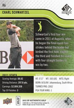 2012 SP Authentic - Rookie Extended Series #R6 Charl Schwartzel Back