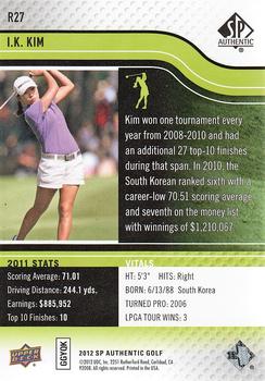 2012 SP Authentic - Rookie Extended Series #R27 I.K. Kim Back
