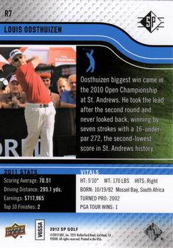 2012 SP - Rookie Extended Series Blue #R7 Louis Oosthuizen Back