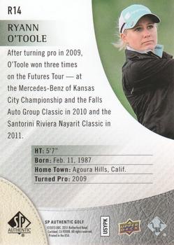 2014 SP - Rookie Extended Series #R14 Ryann O'Toole Back