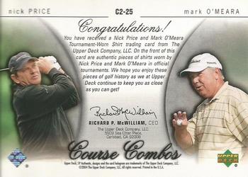 2004 SP Authentic - Course Combos #C2-25 Nick Price / Mark O'Meara Back