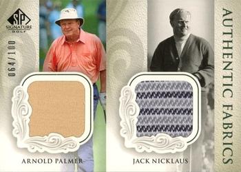2004 SP Signature - Authentic Fabrics Dual #AD-PN Arnold Palmer /  Jack Nicklaus Front
