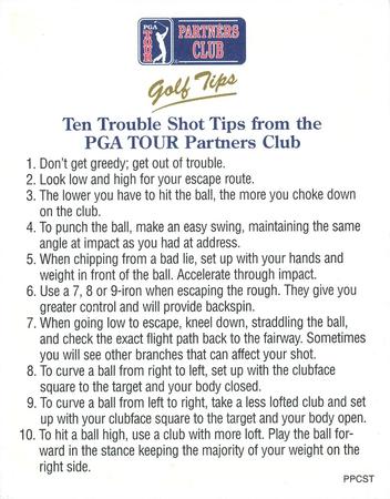 1999 PGA Tour Partners Club Golf Tips #PPCST Craig Stadler Back