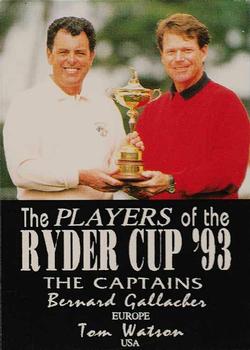 1994 Sheridan Collectibles Players of the Ryder Cup '93 #13 Bernard Gallacher / Tom Watson Front
