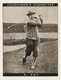 1927 Churchman's Famous Golfers 1st Series (Large) #9 Edward Ray Front