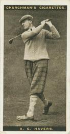 1927 Churchman's Famous Golfers #16 Arthur Havers Front