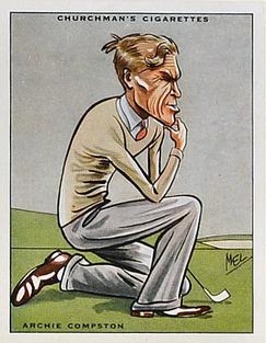 1931 Churchman's Prominent Golfers (Large) #2 Archie Compston Front