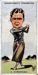 1931 Churchman's Prominent Golfers (Small) #27 Joseph Kirkwood Front