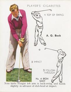 1939 Player's Golf #3 Freddie Beck Front