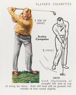 1939 Player's Golf #8 Archie Compston Front