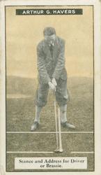 1925 Imperial Tobacco Golf Cards #1 Arthur G. Havers Front
