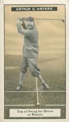 1925 Imperial Tobacco Golf Cards #2 Arthur G. Havers Front