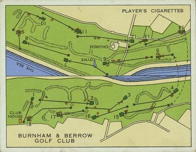 1936 Player's Championship Golf Courses #20 Burnham & Berrow Front