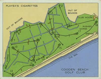 1936 Player's Championship Golf Courses #22 Cooden Beach Golf Club Front