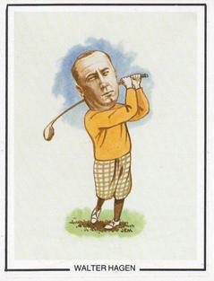 1989 G B Cards & T W Cards Golfing Greats #18 Walter Hagen Front