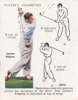 1939 Player's Golf - Without copyright line #1 James Adams Front
