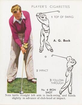 1939 Player's Golf - Without copyright line #3 A.G. Beck Front