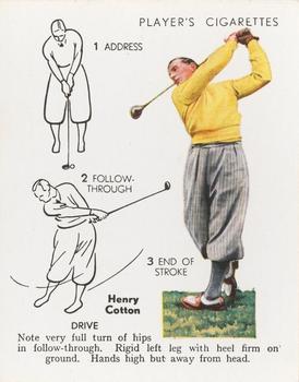 1939 Player's Golf - Without copyright line #9 Henry Cotton Front