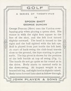 1939 Player's Golf - Without copyright line #14 George Duncan Back