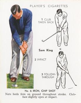 1939 Player's Golf - Without copyright line #18 Sam King Front